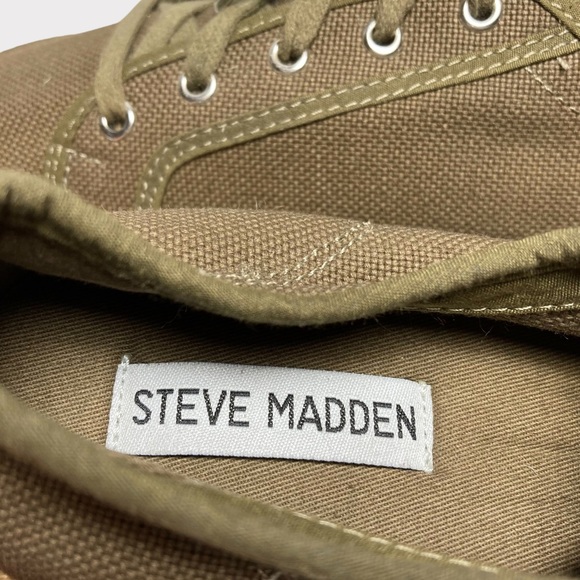 Steve Madden Hampton Olive Green Flatform Espadrille Sneakers 8B - Picture 12 of 16